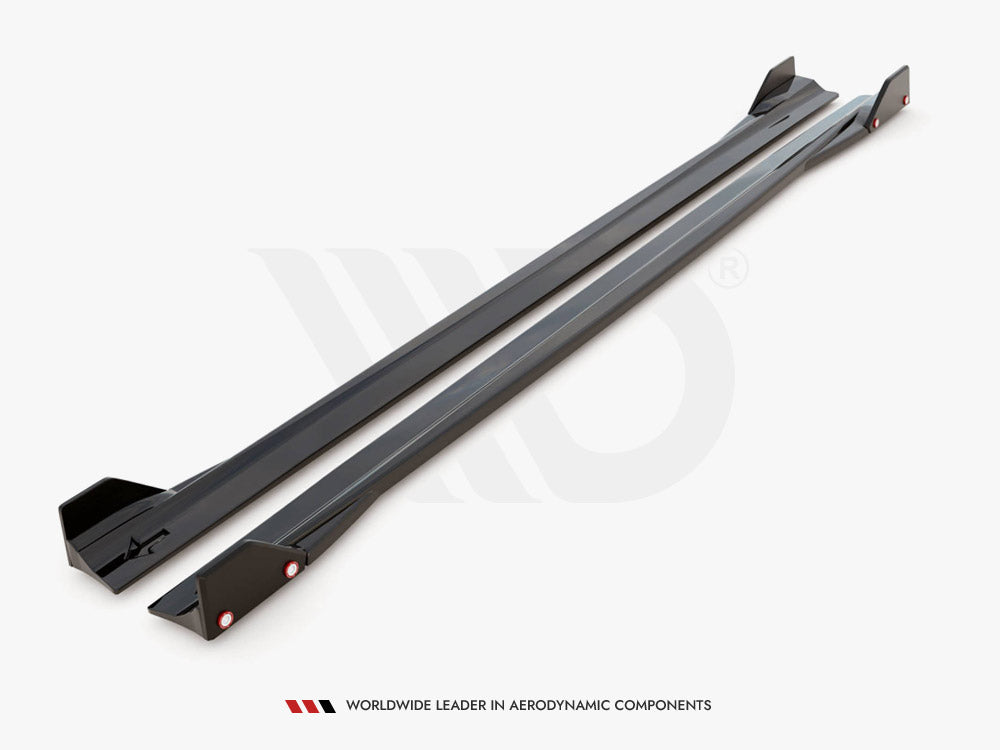 Maxton Design Side Skirts Diffusers V.2 + Flaps Mercedes AMG A45 S - ME-A-177-45-SD2G+SF - Image 4