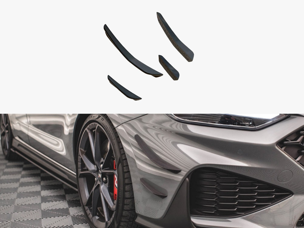 Maxton Design Front Bumper Wings (Canards) Hyundai I30 N / I30 N-Line Hatchback / Fastback Mk3 Facelift - HY-I30-3F-N-CAN1 - Image 1