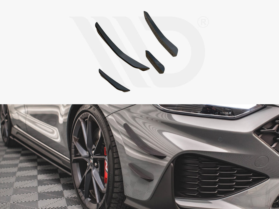 MAXTON DESIGN Front Bumper Wings (Canards) Hyundai I30 N Hatchback/fastback MK3 Facelift (2020-)