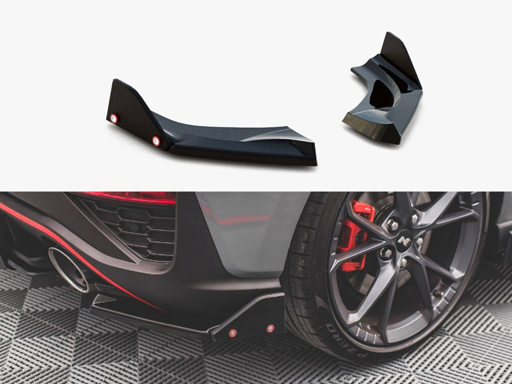 Maxton Design Rear Side Splitters V.1 + Flaps Hyundai I30 N Hatchback Mk3 Facelift - HY-I30-3F-N-RSD1G+RSF - Image 1