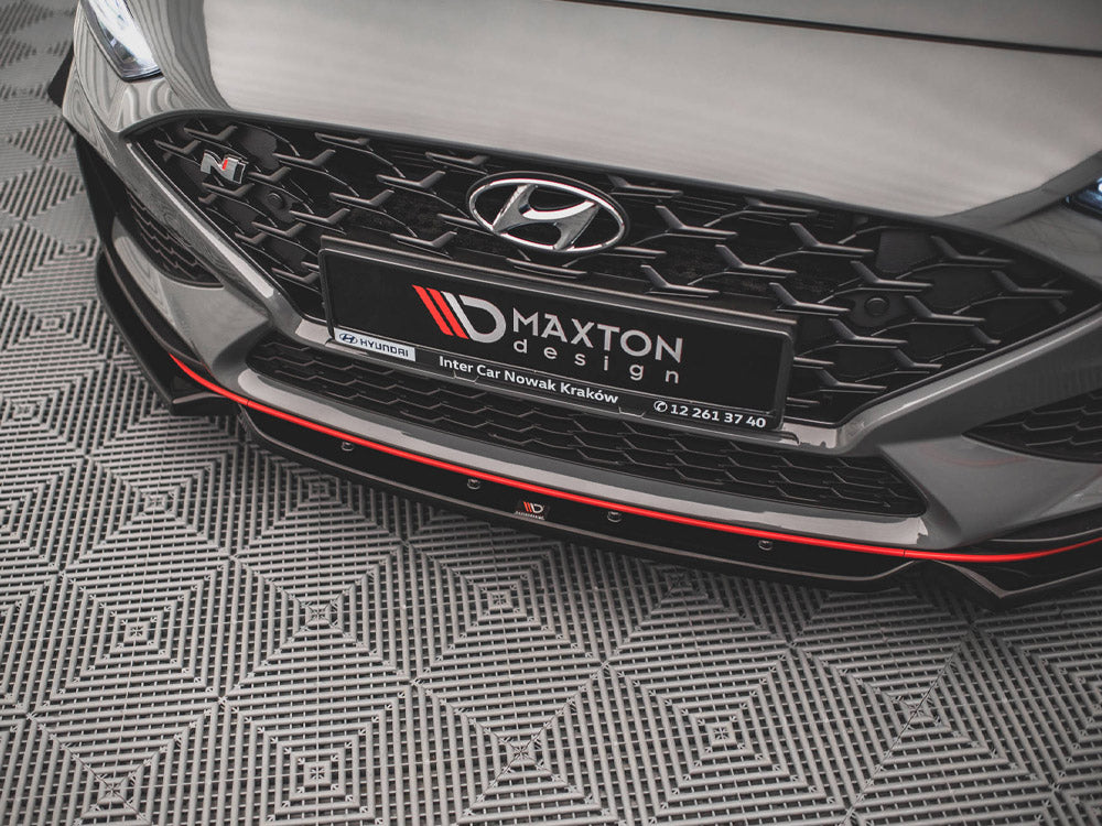 Maxton Design Front Splitter V.1 + Flaps Hyundai I30 N / I30 N-Line Hatchback / Fastback Mk3 Facelift - HY-I30-3F-N-FD1G+FSF - Image 4