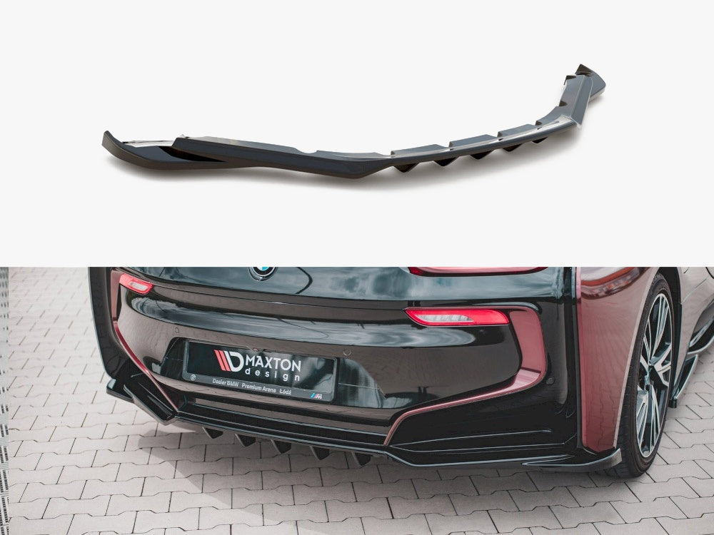 Maxton Design Central Rear Splitter (Vertical Bars) BMW i8 - BM-I8-1-RD1G+RD2G - Image 1