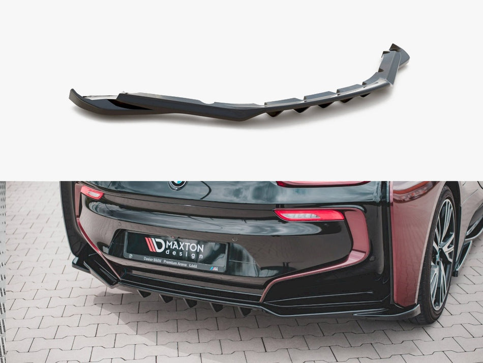 Maxton Design Central Rear Splitter (Vertical Bars) BMW i8 - BM-I8-1-RD1G+RD2G - Image 1