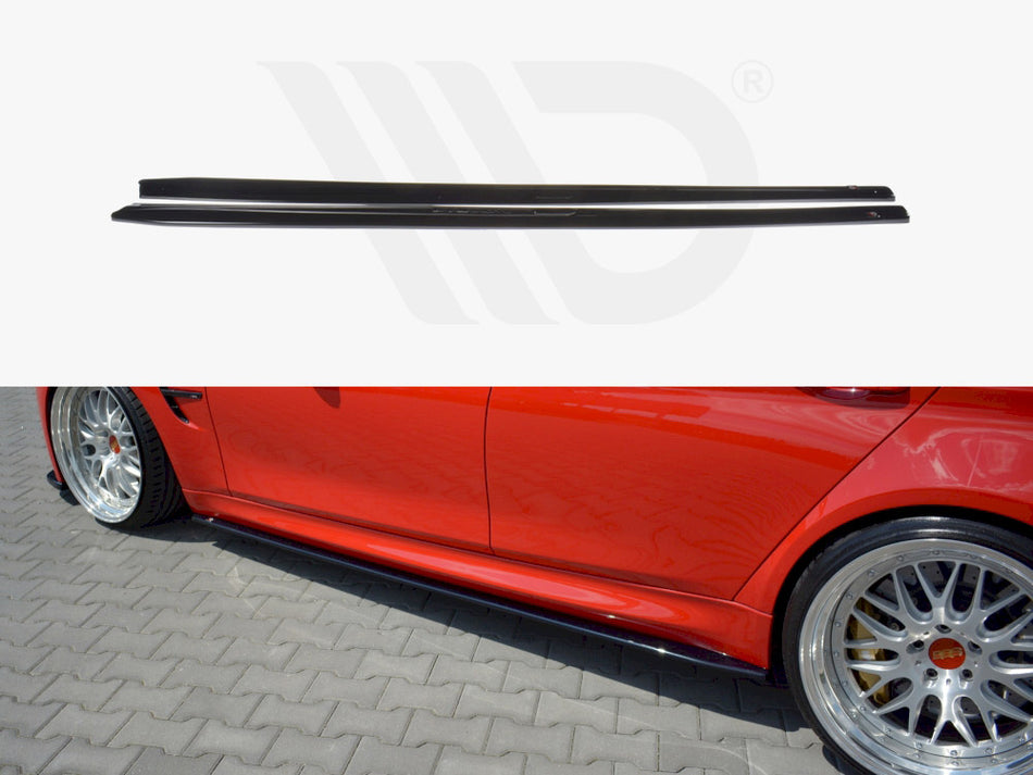 MAXTON DESIGN Side Skirts Diffusers V.1 BMW M3 F80 (2014-18) - Textured