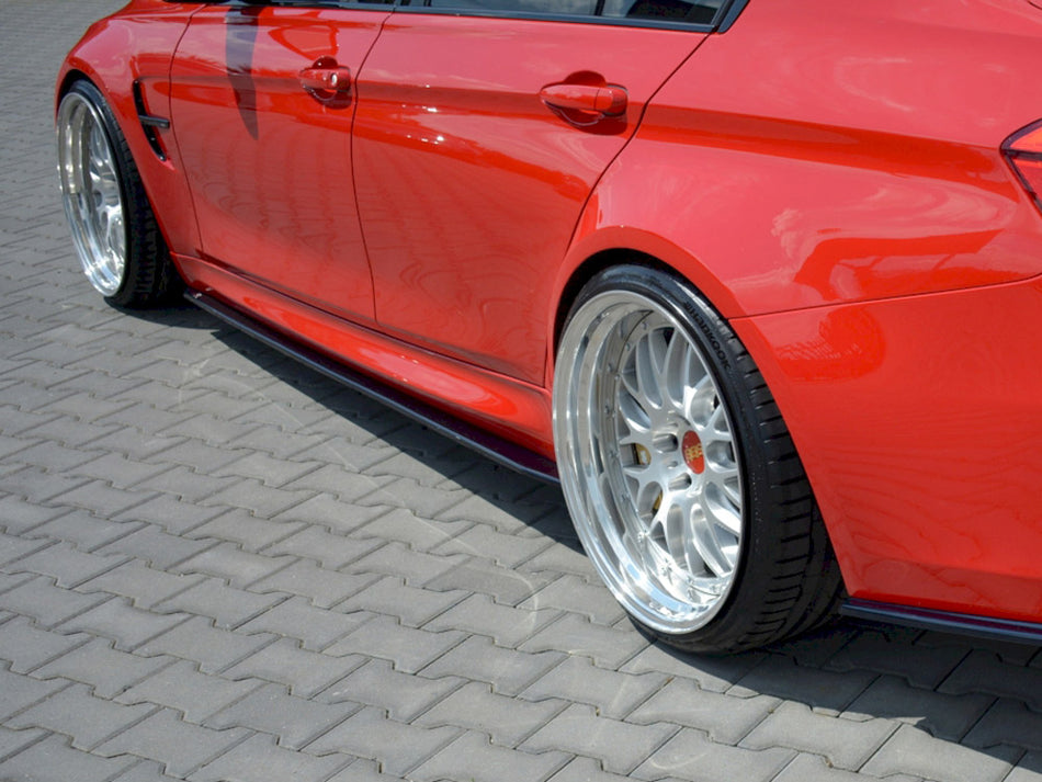 Maxton Design Side Skirts Diffusers V.1 BMW M3 F80 (2014-18) - Textured - BM-3-80-M-SD1T - Image 2