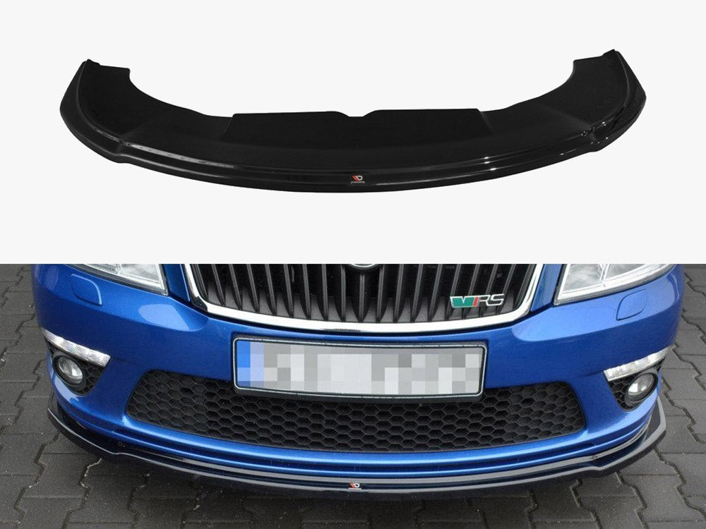 Maxton Design Front Splitter V.2 Skoda Octavia MK2 VRS Facelift  (2008-2013) - SK-OC-2F-RS-FD2G - Image 1
