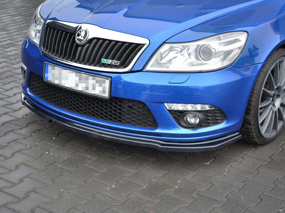 Maxton Design Front Splitter V.2 Skoda Octavia MK2 VRS Facelift  (2008-2013) - SK-OC-2F-RS-FD2G - Image 3