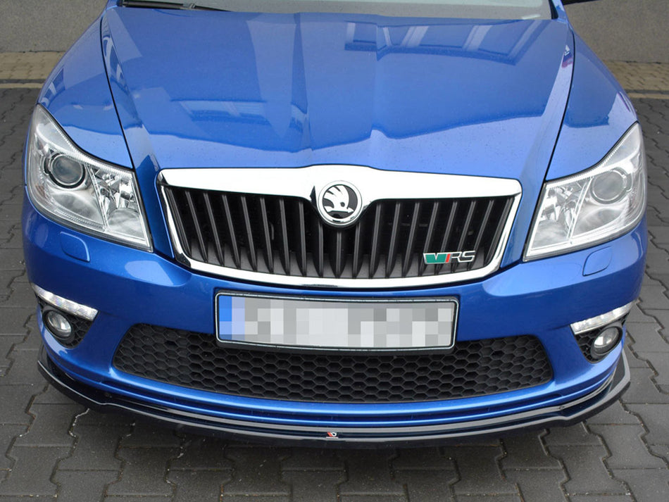 Maxton Design Front Splitter V.2 Skoda Octavia MK2 VRS Facelift  (2008-2013) - SK-OC-2F-RS-FD2G - Image 2