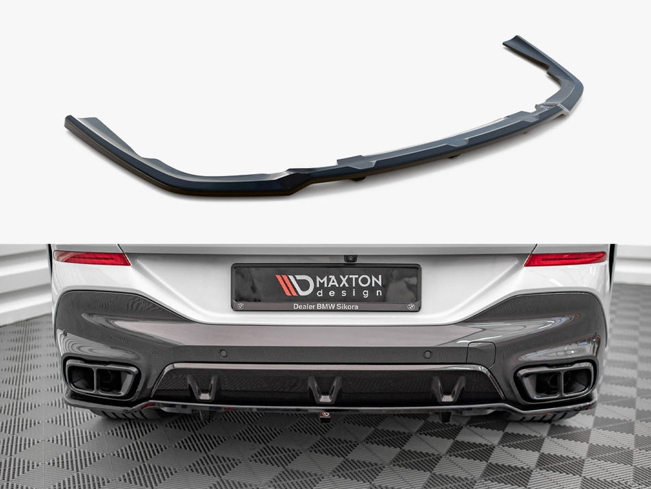 Maxton Design Central Rear Splitter (Vertical Bars) V.1 BMW X6 M-Pack G06 - BM-X6-06-MPACK-RD1G+RD2G - Image 1