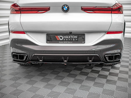 Maxton Design Central Rear Splitter (Vertical Bars) V.1 BMW X6 M-Pack G06 - BM-X6-06-MPACK-RD1G+RD2G - Image 3
