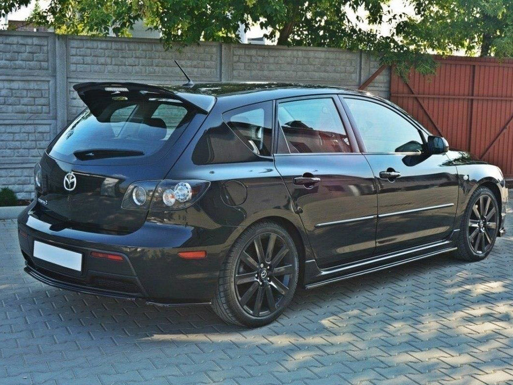Rear Side Splitters Mazda 3 MPS Mk1 US-Spec Version - Textured