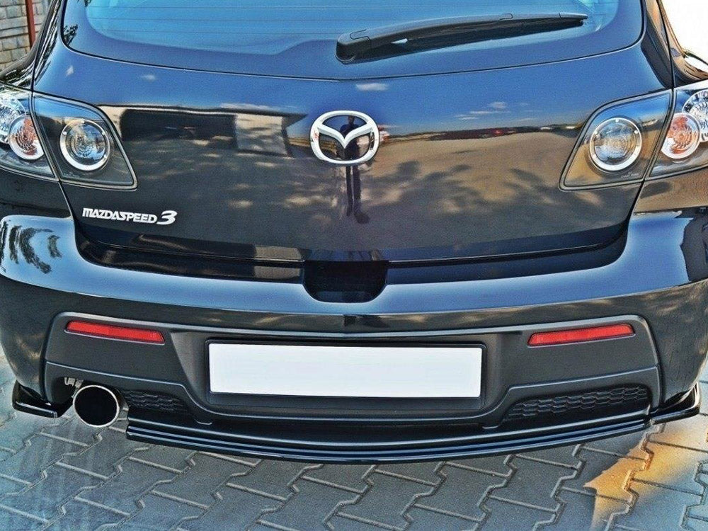 Rear Side Splitters Mazda 3 MPS Mk1 US-Spec Version - Textured