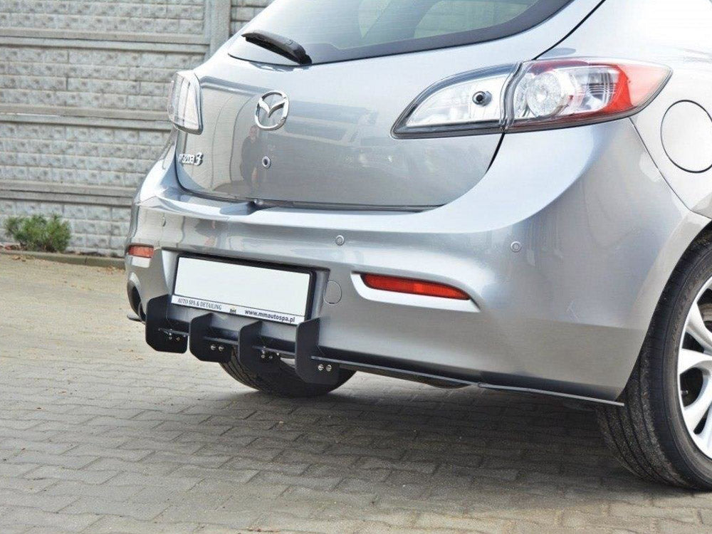 Maxton Design Mazda 3 MK2 Sport (Preface) Rear Diffuser &amp; Rear Side Splitters - MA-3-2-SPORT-CNC-RS1A - Image 3