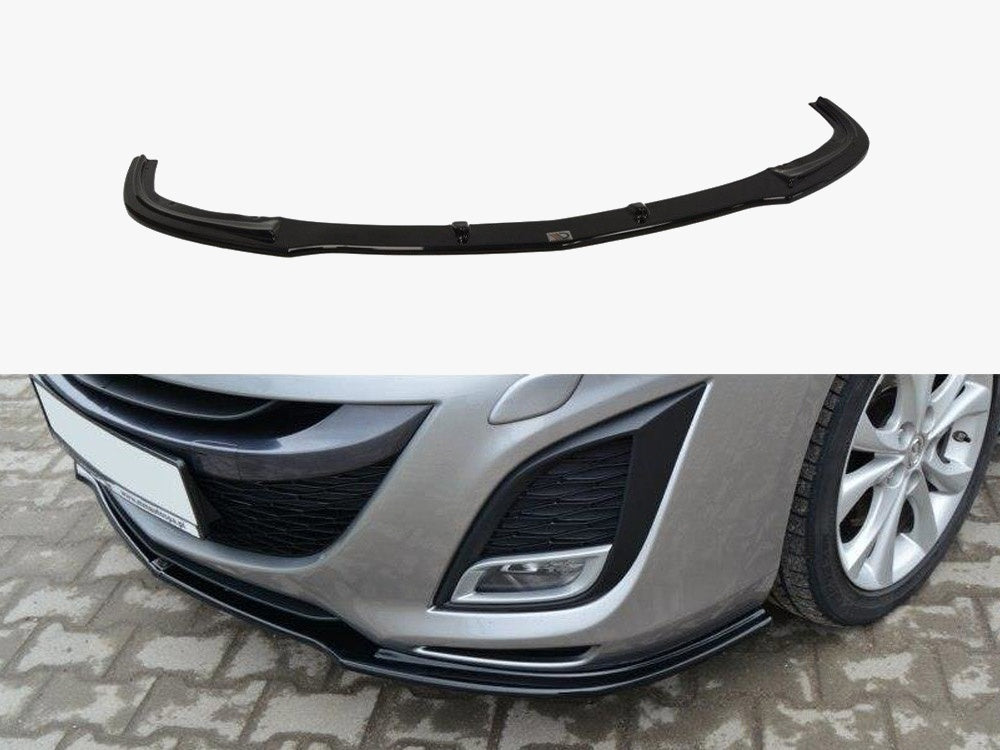 Maxton Design Front Splitter Mazda 3 Mk2 Sport (Preface) - Carbon Look - MA-3-2-SPORT-FD1C - Image 1