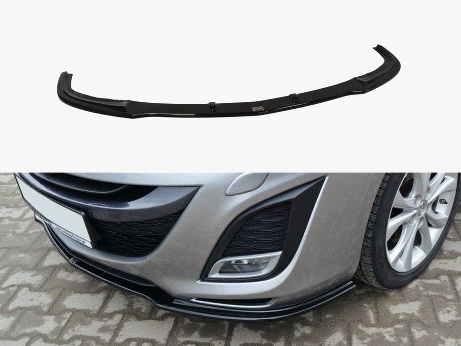 Maxton Design Front Splitter Mazda 3 Mk2 Sport (Preface) - Carbon Look - MA-3-2-SPORT-FD1C - Image 1