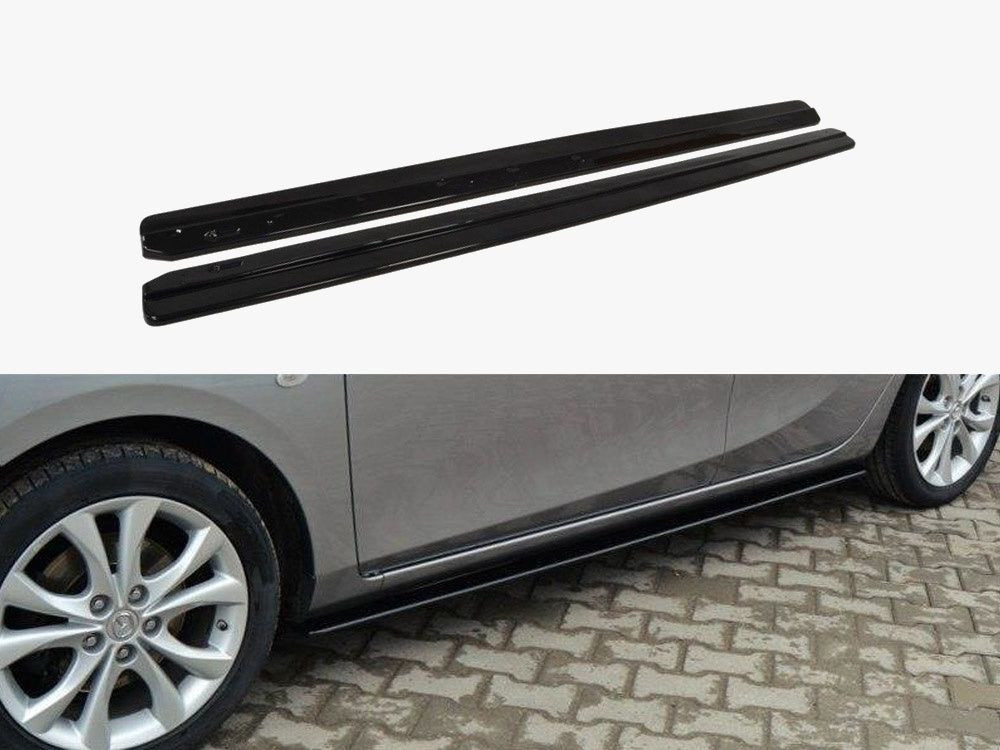 Maxton Design Side Skirts Diffusers Mazda 3 MK2 Sport (Preface) - MA-3-2-SPORT-SD1G - Image 1