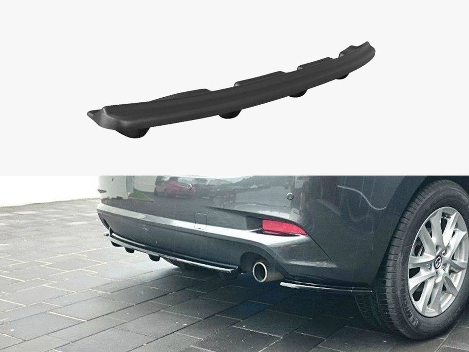 Maxton Design Central Rear Splitter (Vertical Bars) Mazda 3 Mk3 Facelift