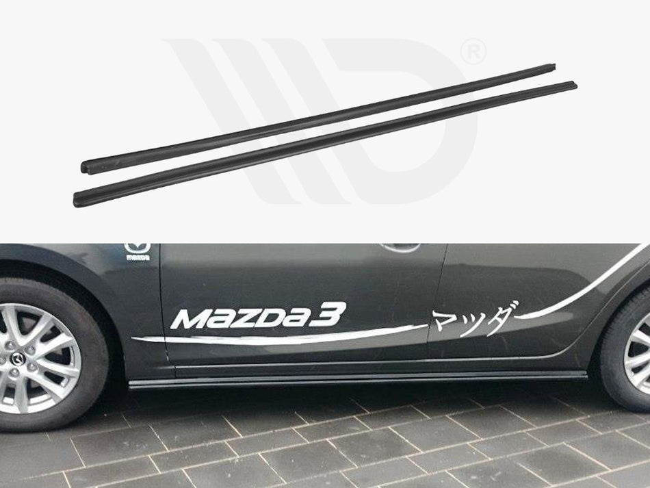 MAXTON DESIGN Side Skirts Diffusers Mazda 3 Mk3 - Textured