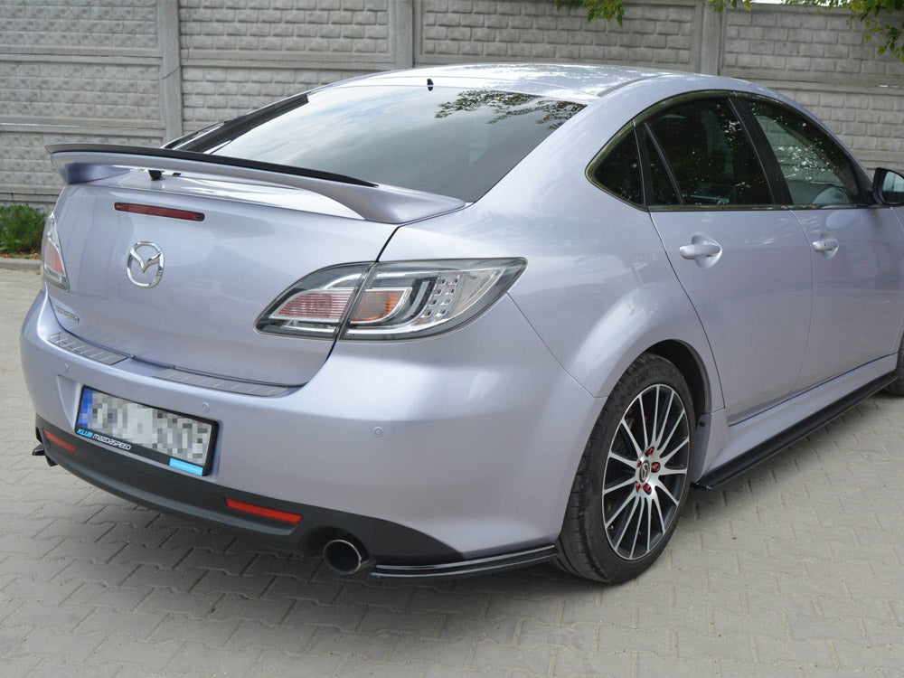 Rear Side Splitters  Mazda 6 MK2 Sport Hatch (Gh-series) Pre-facelift (2008-2010) - Textured