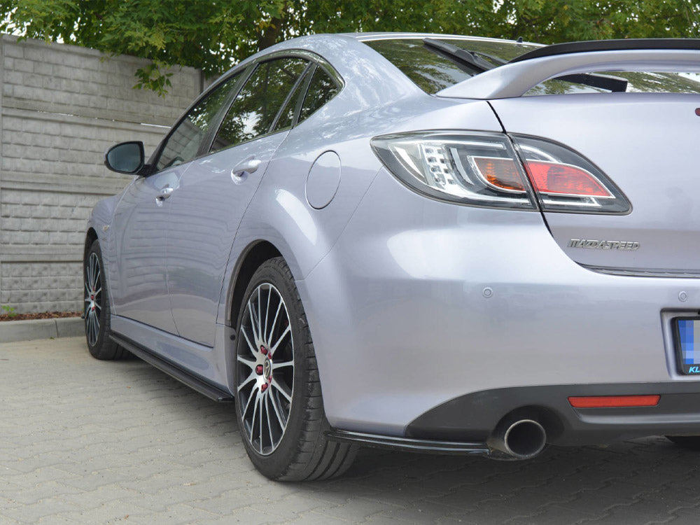 Rear Side Splitters  Mazda 6 MK2 Sport Hatch (Gh-series) Pre-facelift (2008-2010) - Textured