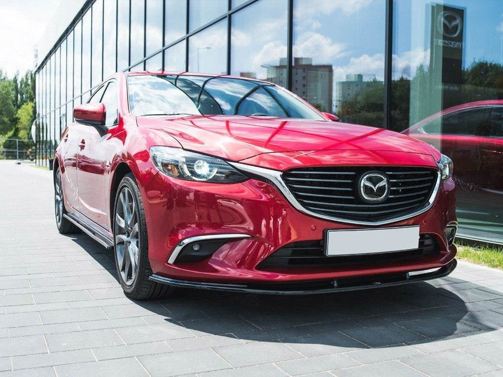 Maxton Design Front Splitter V.1 Mazda 6 GJ (MK3) Facelift (2014- 2017) - Carbon Look - MA-6-3F-FD1C - Image 2