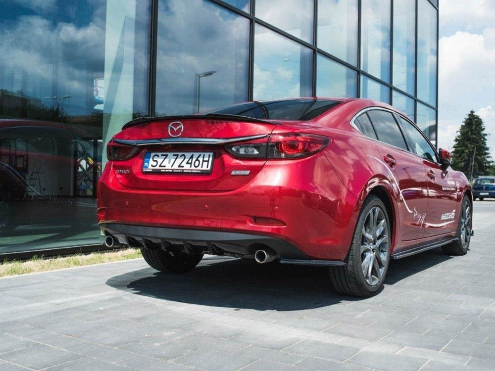 Rear Side Splitters Mazda 6 GJ (MK3) Facelift (2014- 2017) - Carbon Look