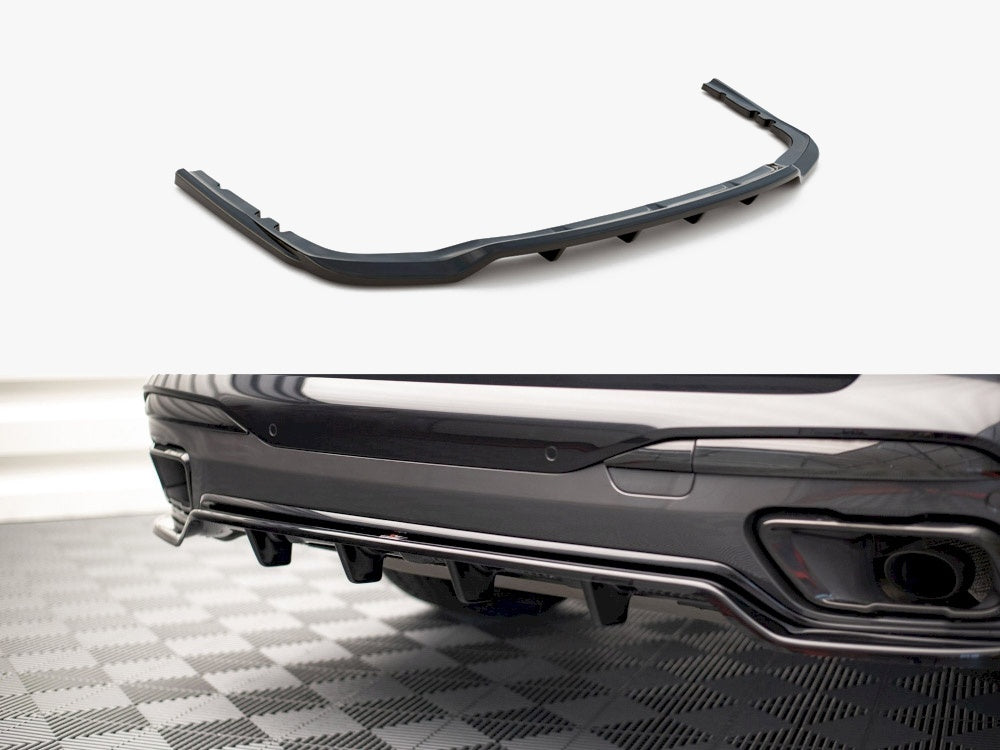 Maxton Design Central Rear Splitter (Vertical Bars) BMW X7 M-Pack G07 - BM-X7-07-M-RD1G+RD2G - Image 1