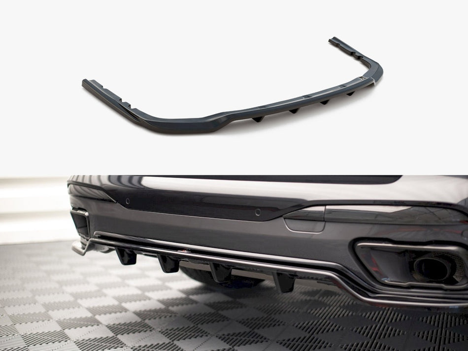 Maxton Design Central Rear Splitter (Vertical Bars) BMW X7 M-Pack G07 - BM-X7-07-M-RD1G+RD2G - Image 1