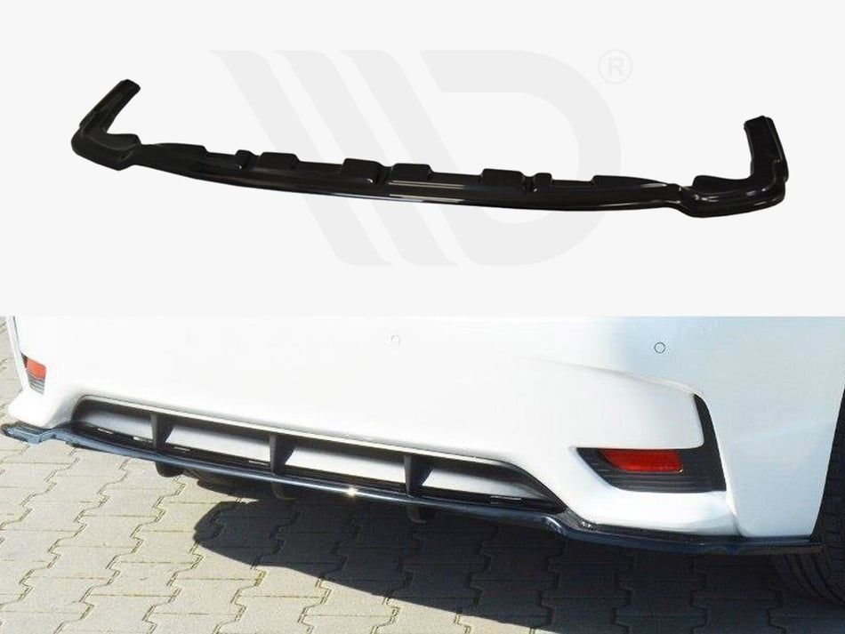 MAXTON DESIGN Central Rear Splitter (Vertical Bars) Lexus CT Mk1 Facelift
