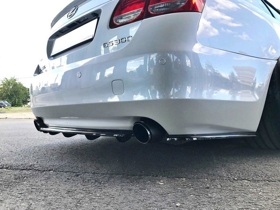 Maxton Design Central Rear Splitter (Vertical Bars) Lexus GS 300 Mk3 Facelift - LE-GS-3F-RD1+RD2G - Image 2