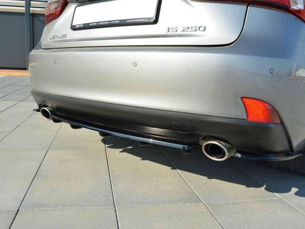 Central Rear Splitter (Vertical Bars) Lexus IS Mk3 T - Textured