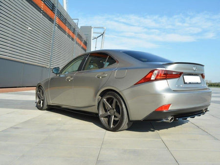 Maxton Design Central Rear Splitter (Vertical Bars) Lexus IS Mk3 T - Textured - LE-IS-3-T-RD1+RD2T - Image 2