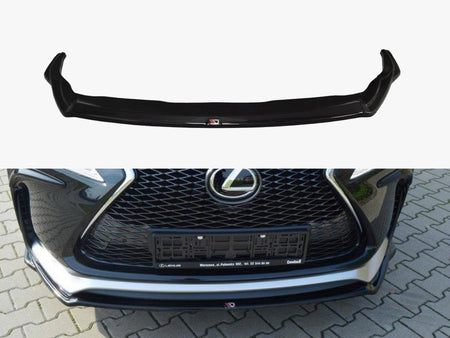 Maxton Design Front Splitter Lexus NX MK1 F-sport (2014- 2017) - Carbon Look - LE-NX-1-FSPORT-FD1C - Image 1