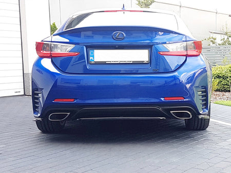 Central Rear Splitter (Without Vertical Bars) Lexus RC (2014-UP) - Carbon Look