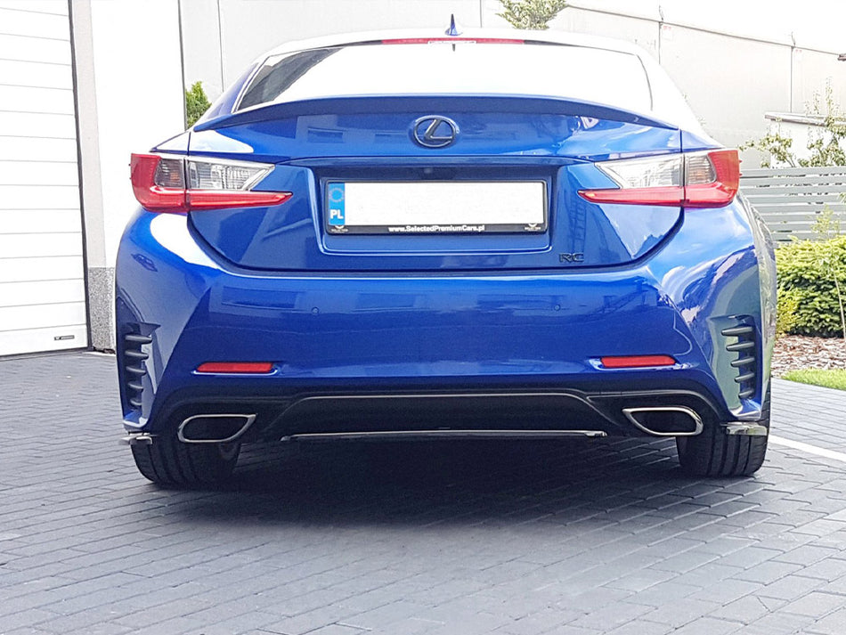 Central Rear Splitter (Without Vertical Bars) Lexus RC (2014-UP) - Carbon Look
