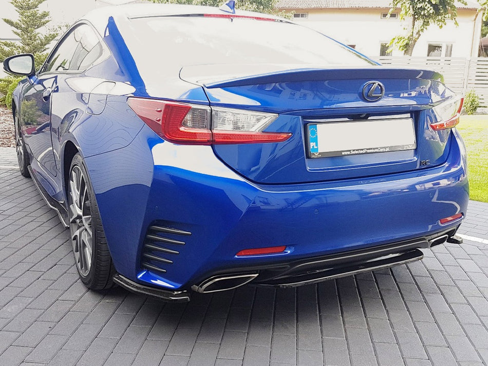 Maxton Design Central Rear Splitter (Without Vertical Bars) Lexus RC (2014-UP) - Carbon Look - LE-RC-1-RD1C - Image 1