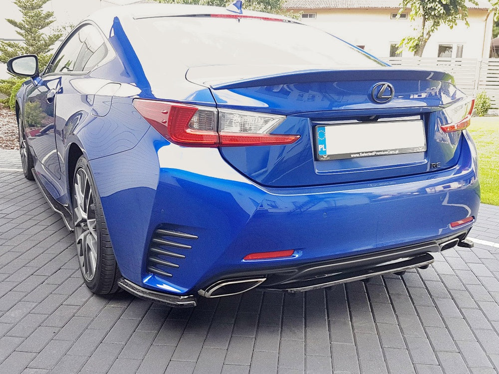 Maxton Design Central Rear Splitter (With Vertical Bars) Lexus RC (2014-UP) - LE-RC-1-RD1+RD2G - Image 1