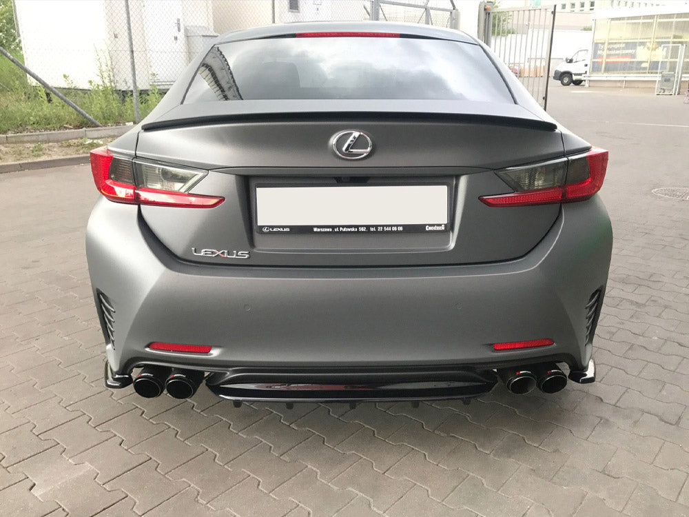 Maxton Design Central Rear Splitter (With Vertical Bars) Lexus RC (2014-UP) - LE-RC-1-RD1+RD2G - Image 3