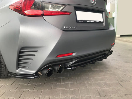 Maxton Design Central Rear Splitter (With Vertical Bars) Lexus RC (2014-UP) - LE-RC-1-RD1+RD2G - Image 4