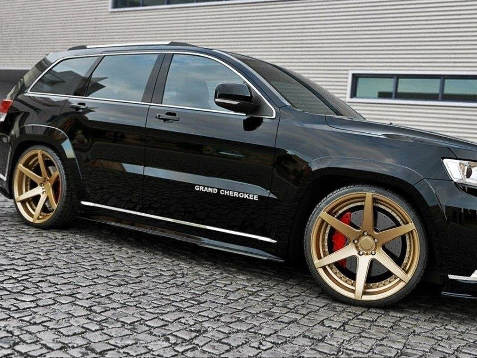 Maxton Design Side Skirts Diffusers JEEP Grand Cherokee WK2 Summit Facelift - Carbon Look - JE-GC-4F-SU-SD1C - Image 2