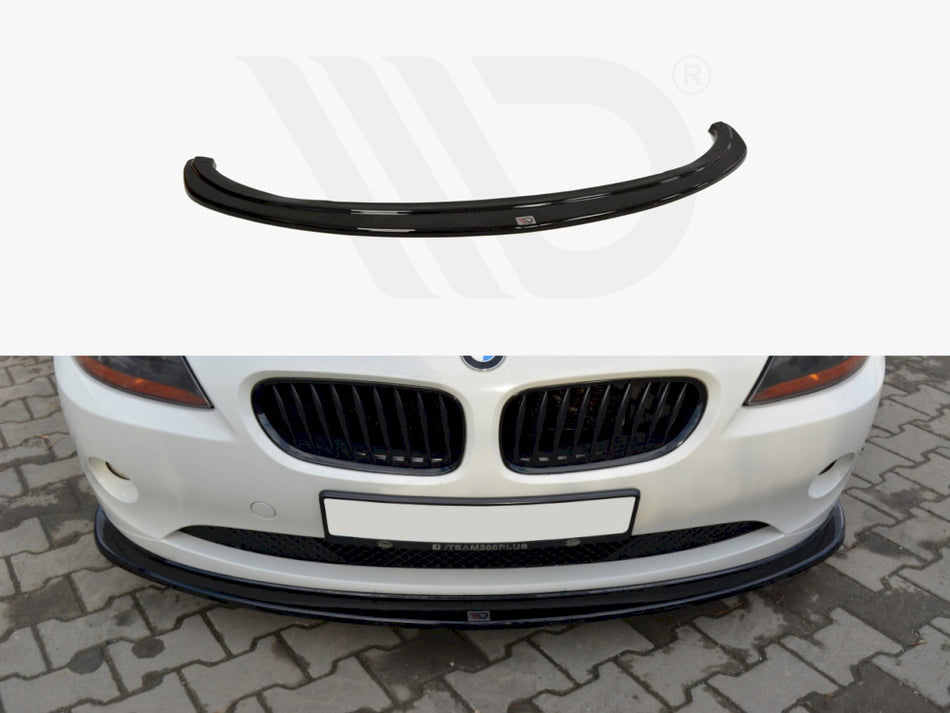 MAXTON DESIGN Front Splitter V.2 BMW Z4 E85 Preface (2002-2006) - Carbon Look
