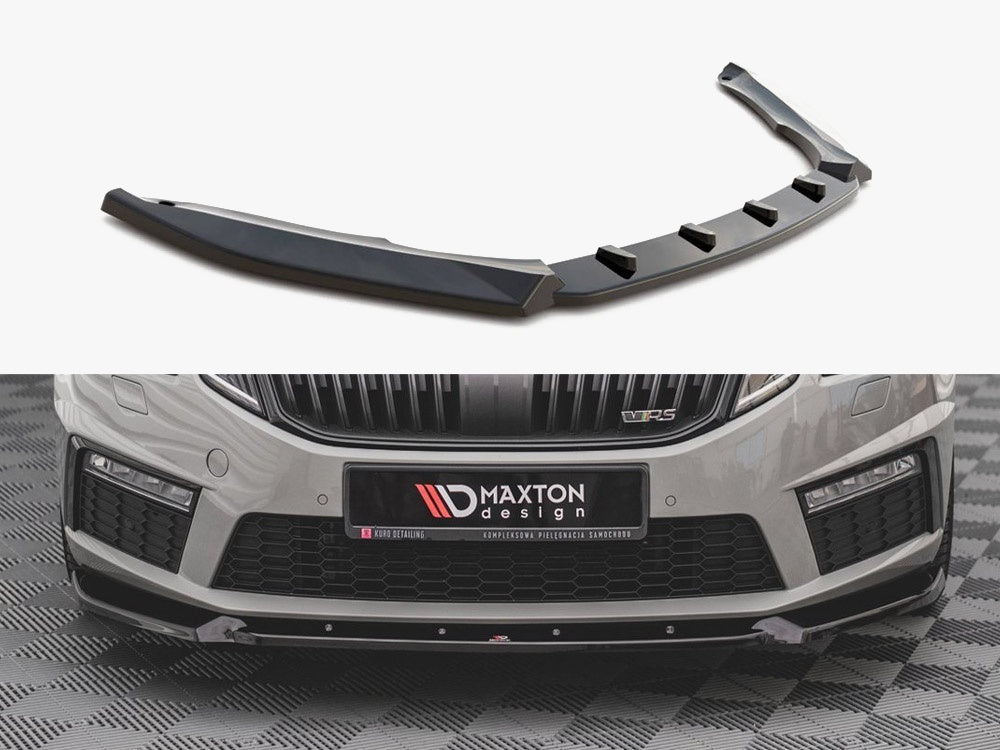 Maxton Design Front Splitter V.2 Skoda Octavia RS Mk3 Facelift - SK-OC-3F-RS-FD2G - Image 1