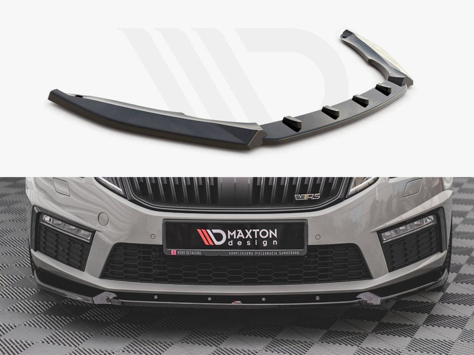 MAXTON DESIGN Front Splitter V.2 Skoda Octavia RS Mk3 Facelift