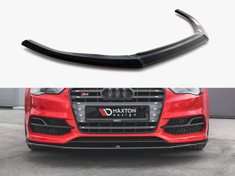 Maxton Design Front Splitter V.1 Audi S3 / A3 S-Line 8V Sedan / Cabrio (2013-2016) - AU-S3-3-FD1G - Image 1