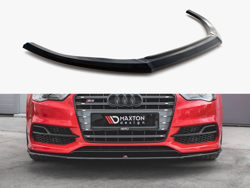 Maxton Design Front Splitter V.1 Audi S3 / A3 S-Line 8V Sedan / Cabrio (2013-2016) - AU-S3-3-FD1G - Image 1