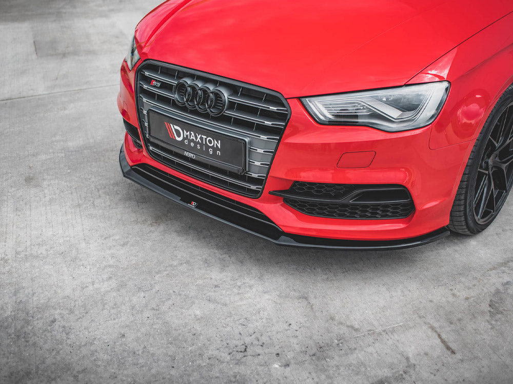 Maxton Design Front Splitter V.1 Audi S3 / A3 S-Line 8V Sedan / Cabrio (2013-2016) - AU-S3-3-FD1G - Image 3