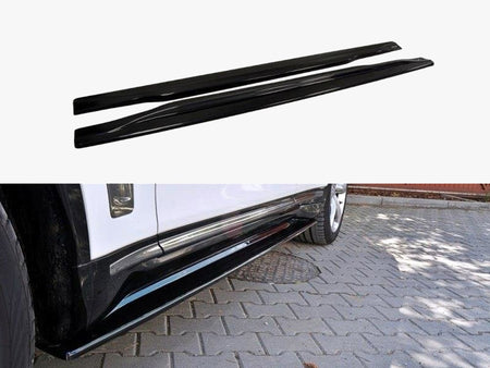 Maxton Design Side Skirts Diffusers Infiniti QX70 - Carbon Look - IN-QX-70-1F-SD1C - Image 1