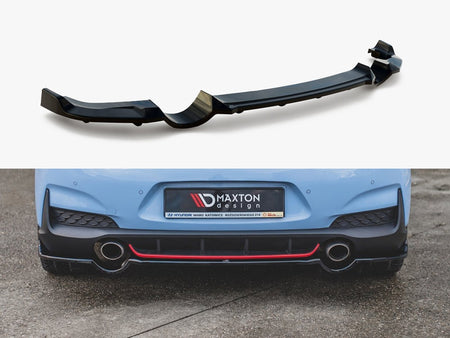 Maxton Design Central Rear Splitter (Vertical Bars) Hyundai I30 N Mk3 Hatchback - HY-I30-3-N-RD1G+RD2G - Image 1