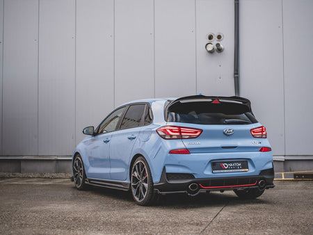 Maxton Design Central Rear Splitter (Vertical Bars) Hyundai I30 N Mk3 Hatchback - HY-I30-3-N-RD1G+RD2G - Image 2