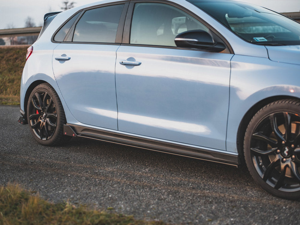 Maxton Design Side Skirts Diffusers V.5 + Flaps Hyundai I30 N Mk3 / Mk3 FL Hatchback / Fastback - HY-I30-3-N-SD5G+SF - Image 3